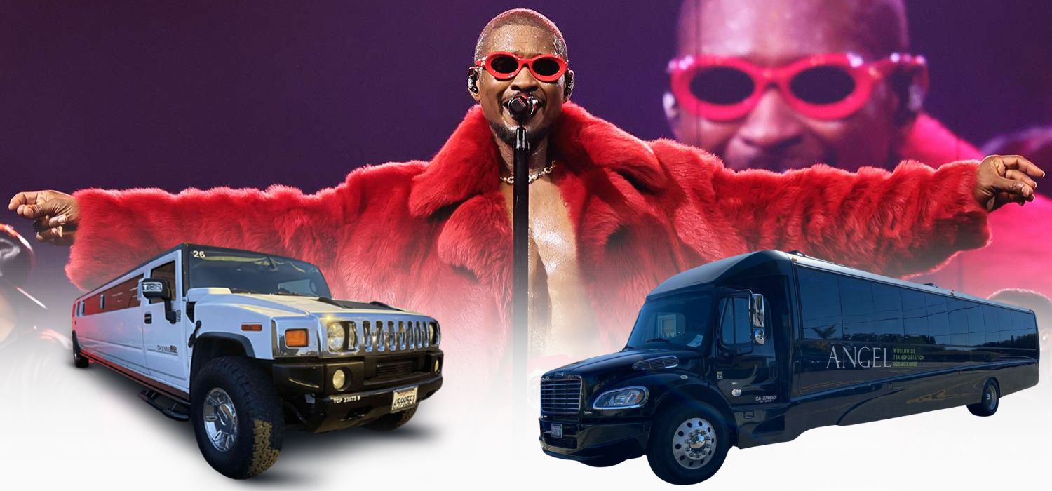 Limousine for Usher concert in Oakland